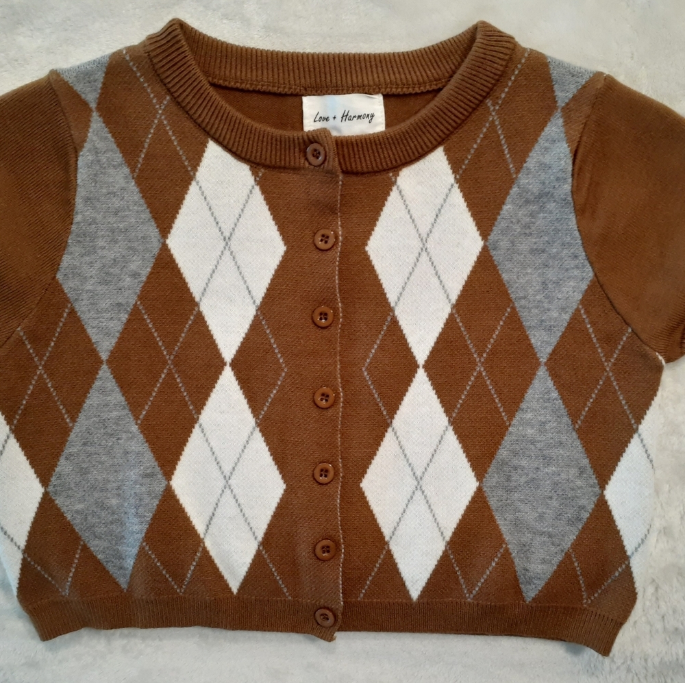 Button Down Crop Top Crew Neck